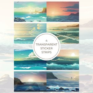 Signature Transparent Sticker Strip - Ocean