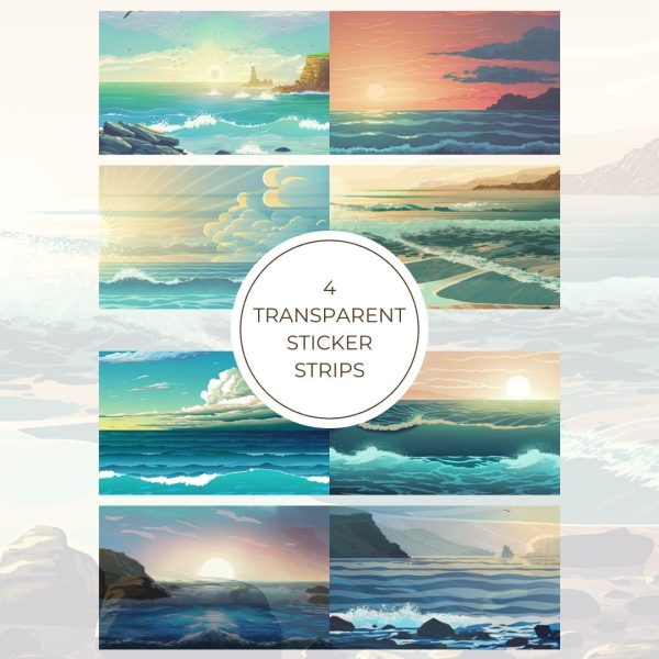 Signature Transparent Sticker Strip - Ocean