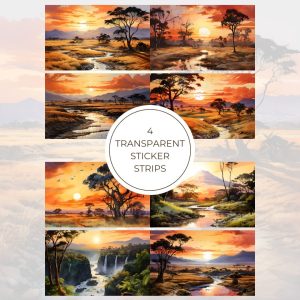 Signature Transparent Sticker Strip - Safari