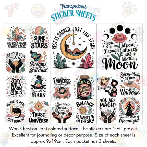 Signature Series Sticker Cards - Celestial Quotes