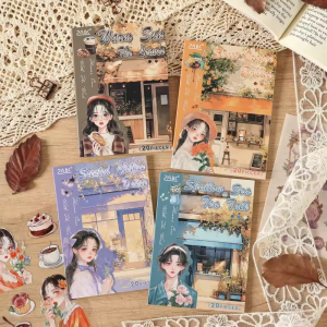 Flowers Come With the Wind Series Sticker Book
