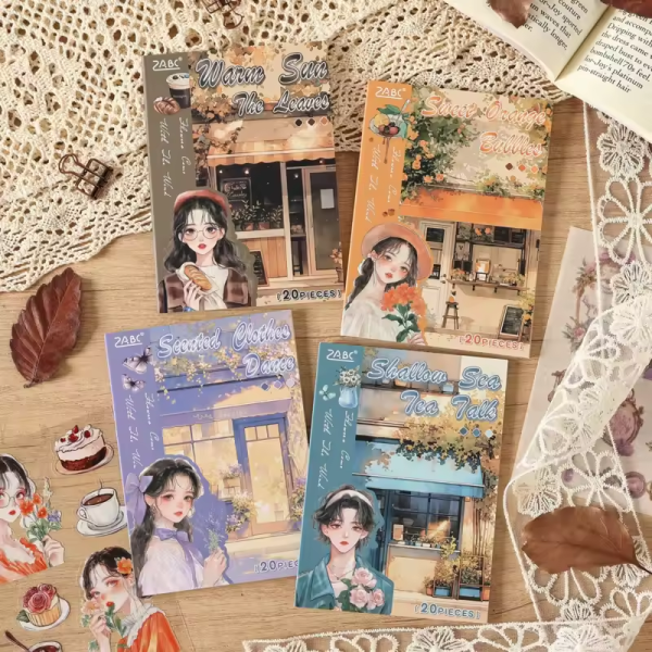 Flowers Come With the Wind Series Sticker Book