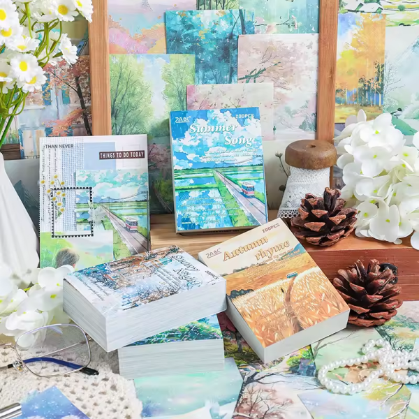 Four Seasons Landscape Series Material Paper