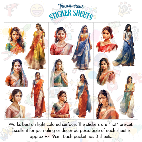 Signature Series Sticker Cards - Indian Women