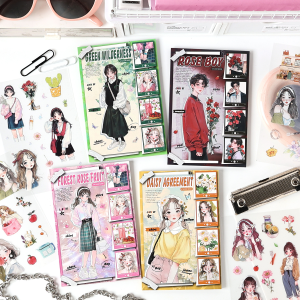 Flower Shadow and Poetry Series Sticker Book