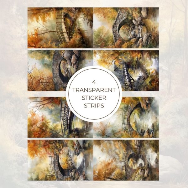 Signature Transparent Sticker Strip – Autumn Bridge