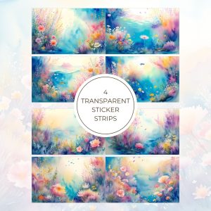 Signature Transparent Sticker Strip - Boho Underwater
