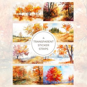 Signature Transparent Sticker Strip - Fall Season