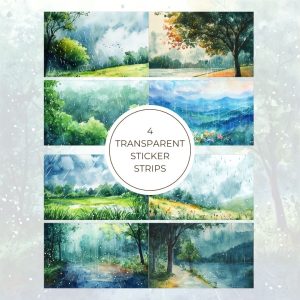 Signature Transparent Sticker Strip - Monsoon Season