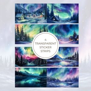 Signature Transparent Sticker Strip - Northern Lights
