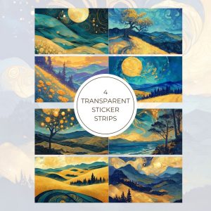 Signature Transparent Sticker Strip - Oil Painting Landscape