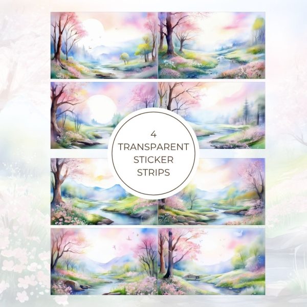 Signature Transparent Sticker Strip – Spring Season