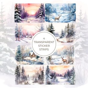 Signature Transparent Sticker Strip - Winter Season