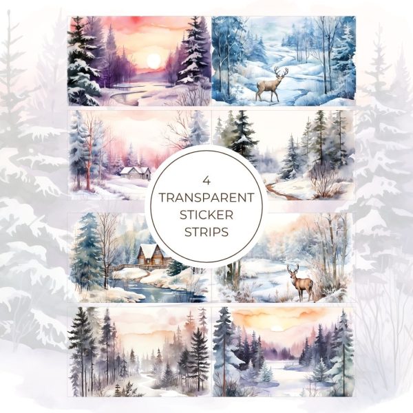 Signature Transparent Sticker Strip - Winter Season