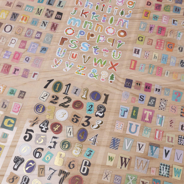 English Alphabet Scrapbooking Stickers