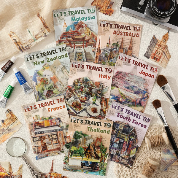 Lets Travel To Sticker Series