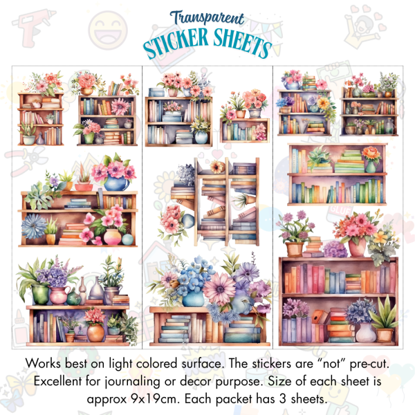 Signature Series Sticker Cards - Book Shelf