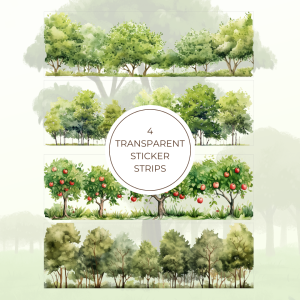 Signature Transparent Sticker Strip - Trees 1