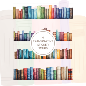 Signature Transparent Sticker Strip - Books