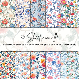 Signature Material Paper – Floral Chinoiserie Pattern