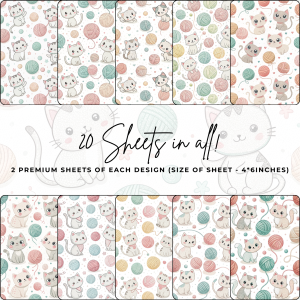 Signature Material Paper – Kawaii Cats & Yarn