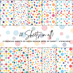 Signature Material Paper – Rainbow Polka Dots