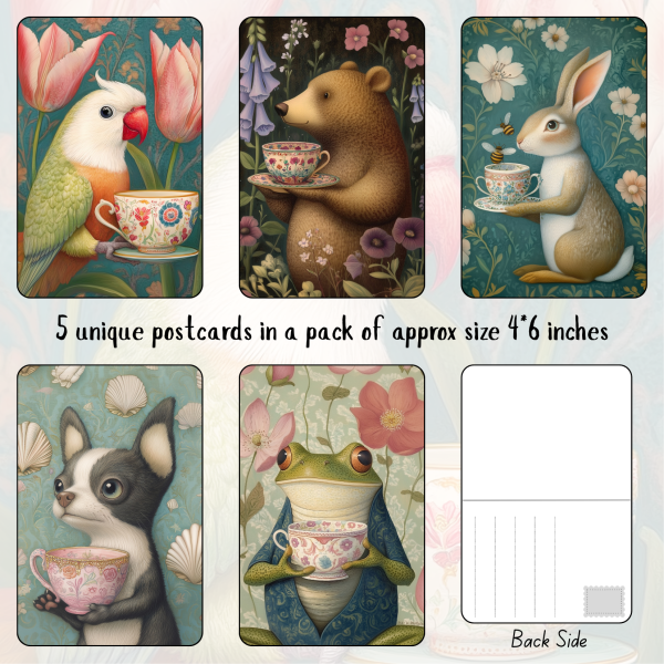 Signature Series Postcards - Animal Tea Time