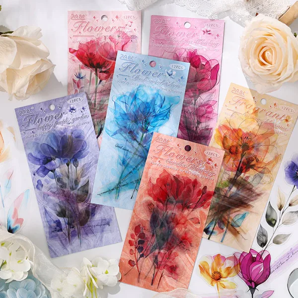 Flower Language of Four Season Sticker Series