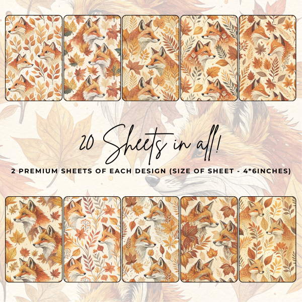 Signature Material Paper – Abstract Fox Faces