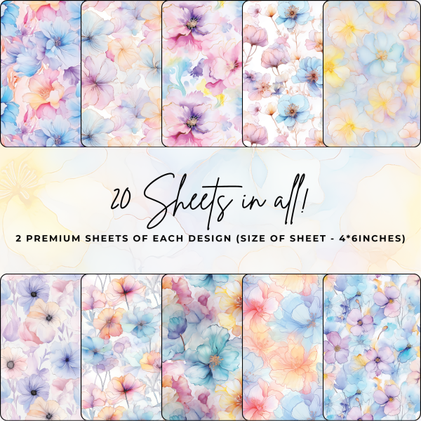Signature Material Paper – Alcohol Ink Flowers