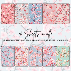 Signature Material Paper – Cherry Blossom Flowers