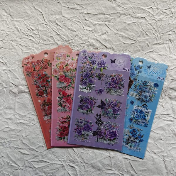 Vintage Rose Floral Stickers Series