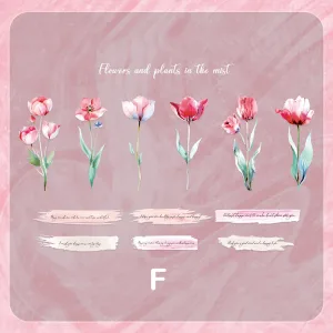 Flower Language of Four Season Sticker Series