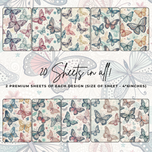Signature Material Paper – Butterflies with Wing Lace