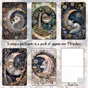 Signature Series Postcards - Moon Animals 1