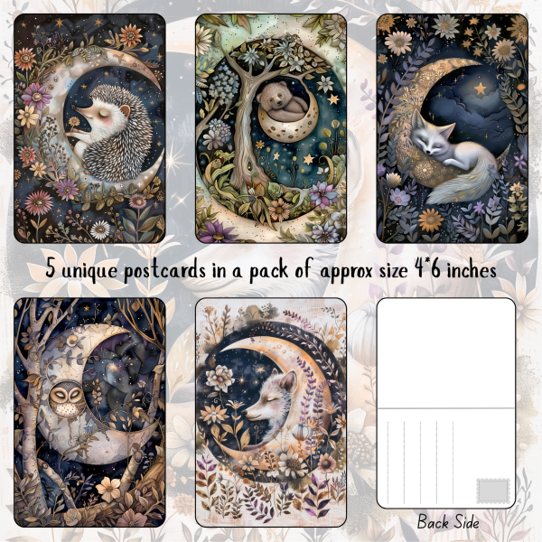 Signature Series Postcards - Moon Animals 1