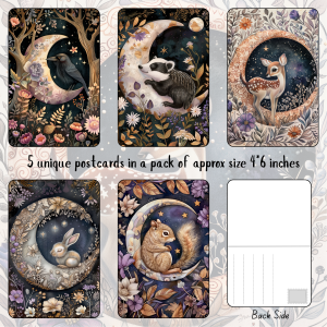 Signature Series Postcards - Moon Animals 2