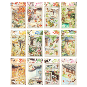Watercolor Landscape and  Journaling Stickers