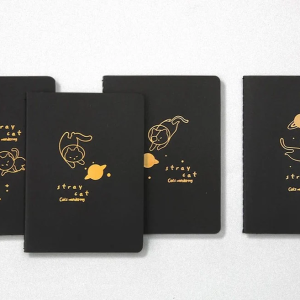 Saturn With Cat Black Diary