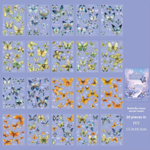 Aesthetic Holographic Butterfly Sticker Book