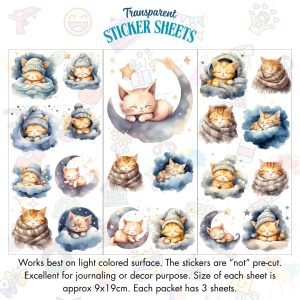Signature Series Sticker Cards - Sleepy Cats