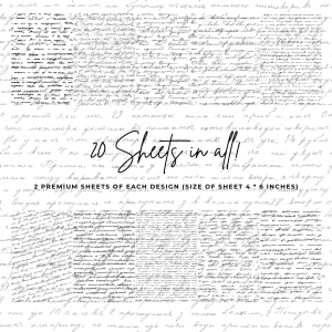 Signature Material Paper – Black Handwriting