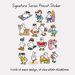 Signature Precut Stickers - Summer Goose