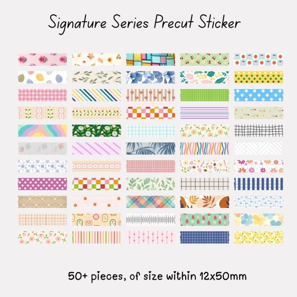 Signature Precut Stickers – Pattern Tape - Design 1