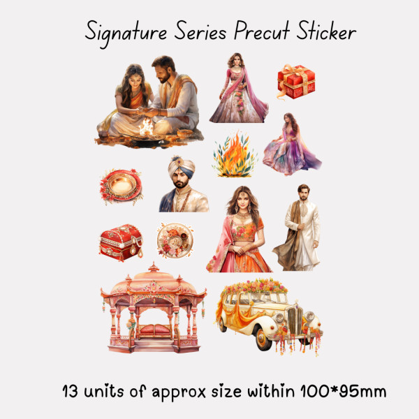 Signature Precut Stickers – Indian Wedding