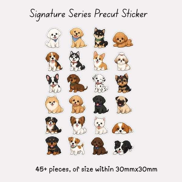 Signature Precut Stickers – Kawaii Dog Breed