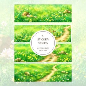 Signature Sticker Strip – Spring Garden Landscape