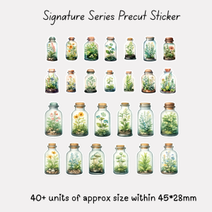 Signature Precut Stickers - Botanical Apothecary Jar