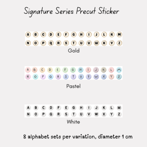 Signature Precut Stickers – Alphabet Index Stickers