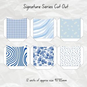 Signature Cutout – Blue Pattern